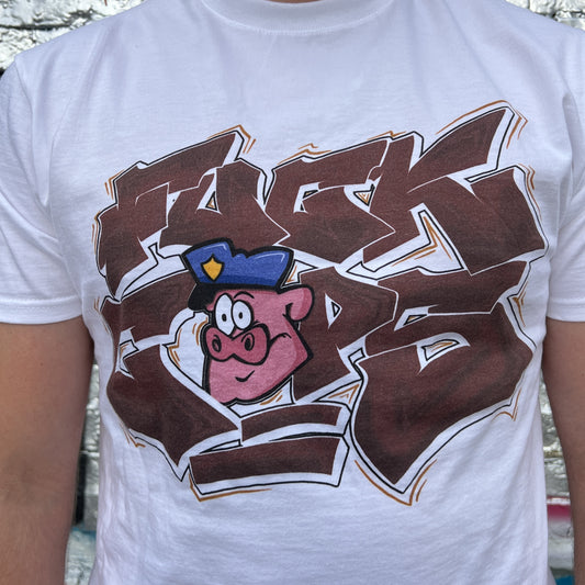 AS - Fuck Cops Shirt (Weiß)